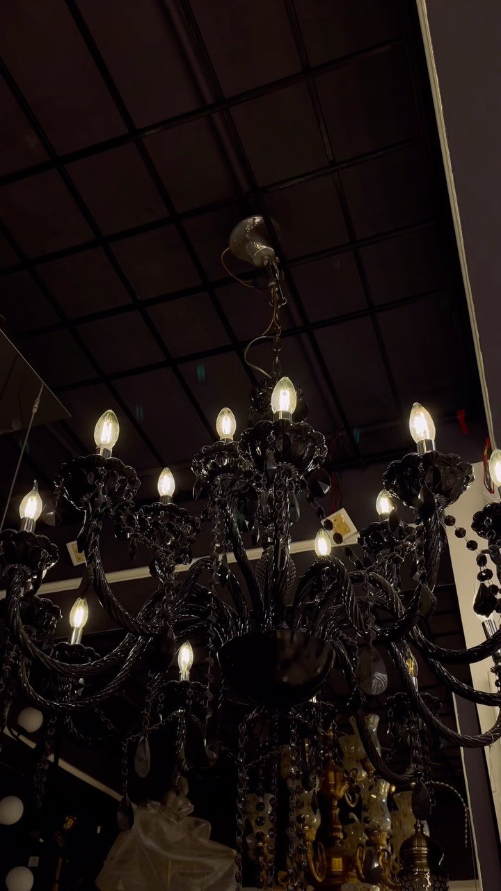 Black chandelier in Volsun Lights #chandelier #mohali #hisarharyana #chandigarh💓 #ambalacantt