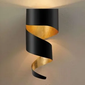 Spiral Black-Gold Wall Light