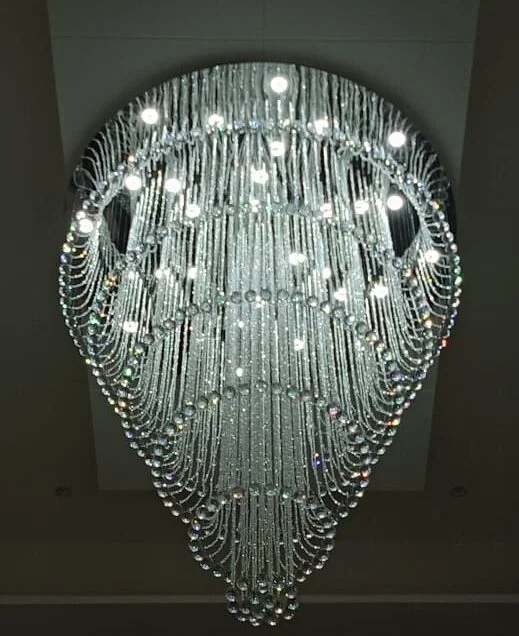 Apollo Double Height Chandelier (Silver)